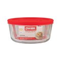 Pyrex Pyrex Round W/Lid Red4C 1075428